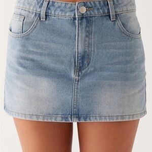 Peppermayo Light Blue Denim Mini Skirt
